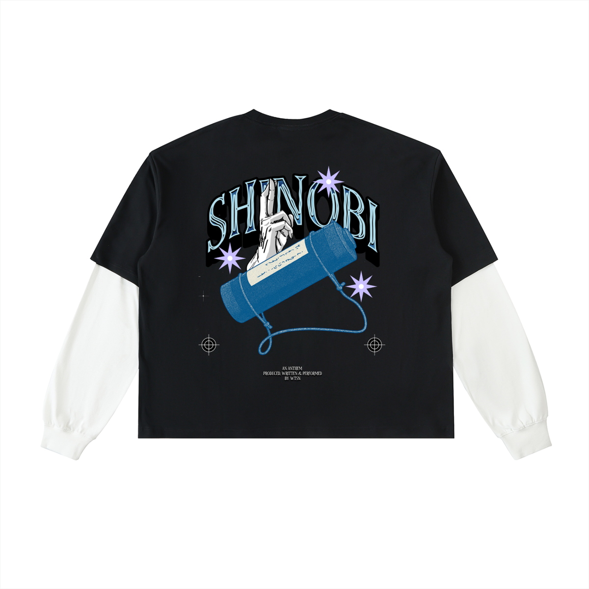 SLAN x WTSN = SHINOBI Sleeve Cotton T-Shirt