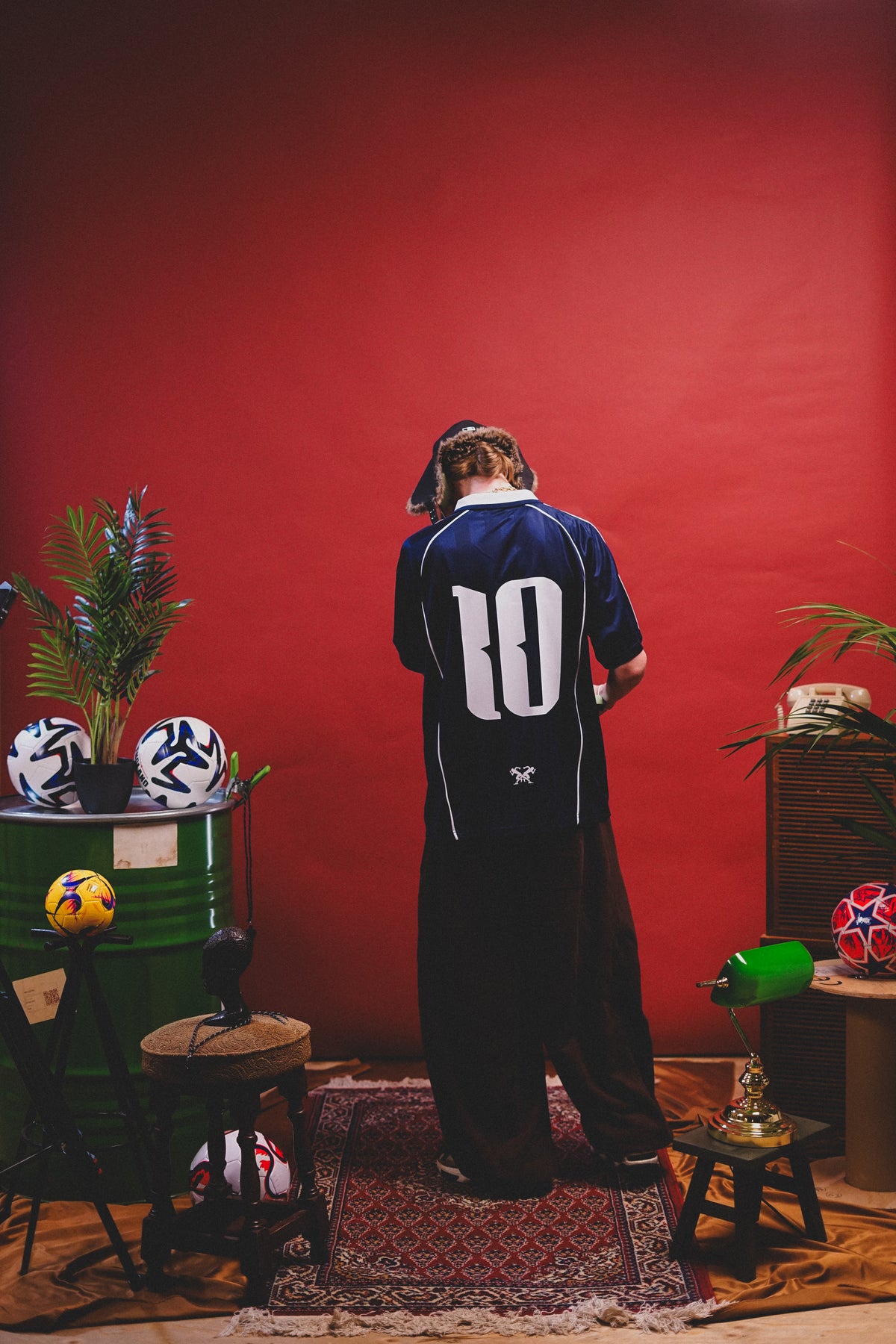 Retro Shadow Stripe Footy Tee Rev1